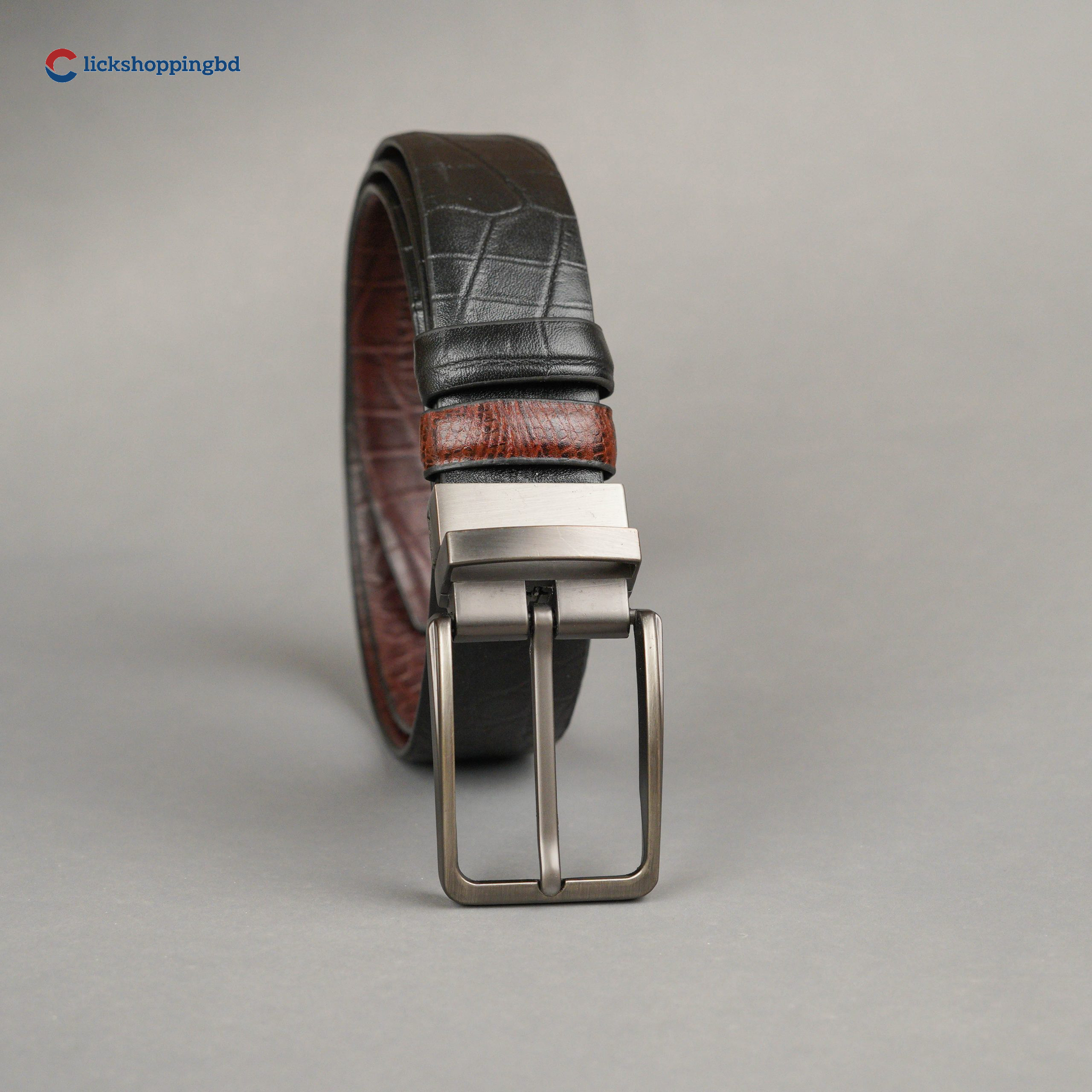 Pacific Crocodile Pattern Belt – Dual Tone Moving Brockless.